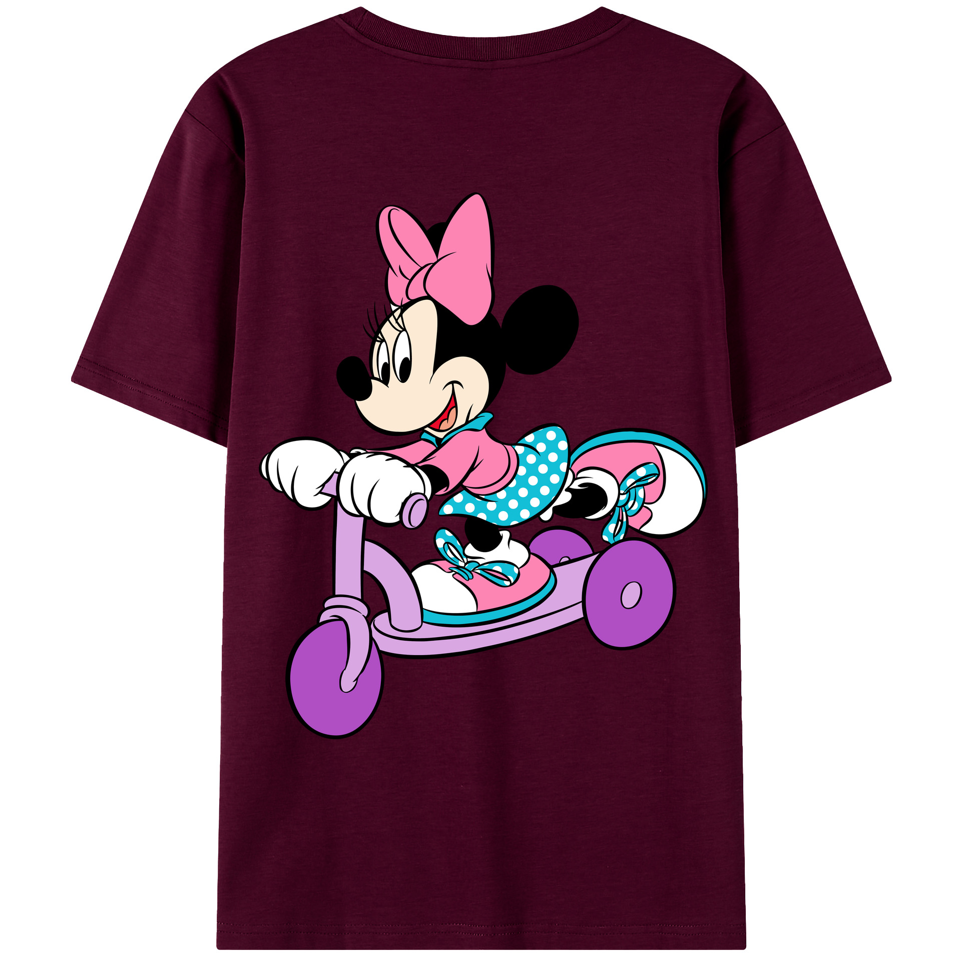 （画像用） ミッキーマウス Mickey Mouse レディース半袖Tシャツ(バックプリント)